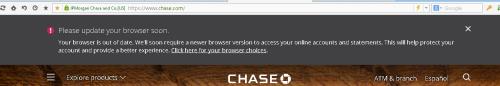 Chase Browser outdated message.JPG
