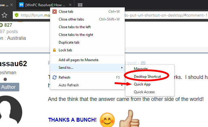  How To Put URL Shortcut On Desktop Maxthon Support Discussion 