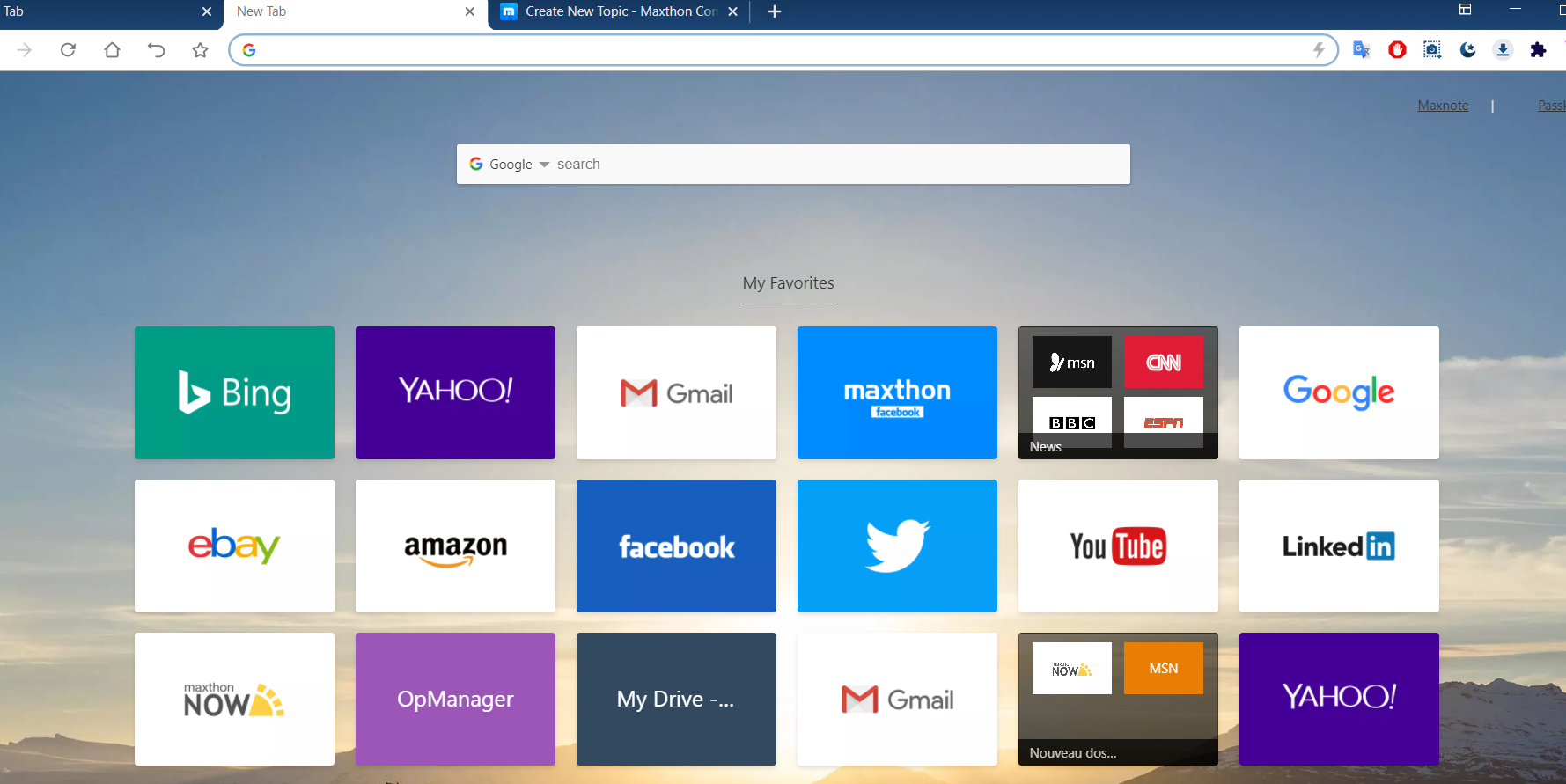 Get the old layout (Mx5) of a new tab - Maxthon Support & Discussion ...